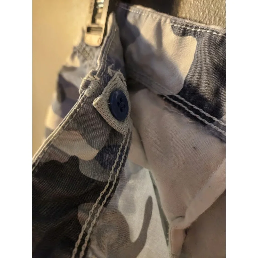 Boys youth GAP KIDS regular fit size 12 blue camo shorts